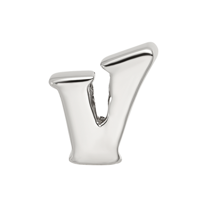 Sterling Silver Reflections Letter V Bead