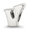 Sterling Silver Reflections Letter V Bead