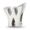Sterling Silver Reflections Letter W Bead