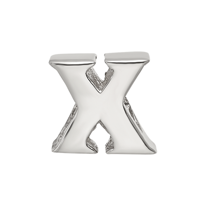 Sterling Silver Reflections Letter X Bead