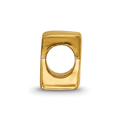 Sterling Silver Gold-plated Reflections Letter X Bead