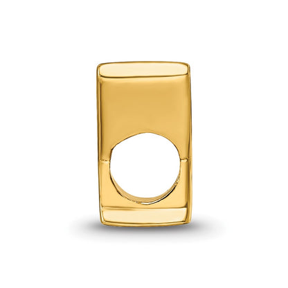 Sterling Silver Gold-plated Reflections Letter Y Bead