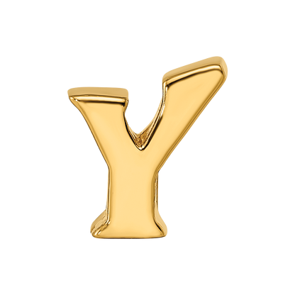 Sterling Silver Gold-plated Reflections Letter Y Bead