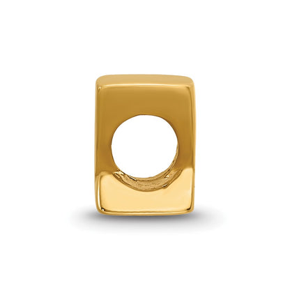 Sterling Silver Gold-plated Reflections Letter Z Bead