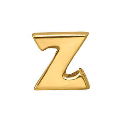 Sterling Silver Gold-plated Reflections Letter Z Bead