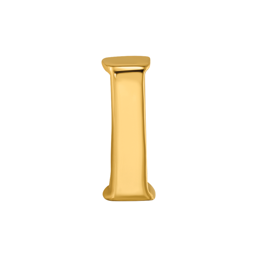 Sterling Silver Gold-plated Reflections Letter I Bead