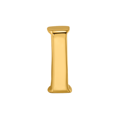 Sterling Silver Gold-plated Reflections Letter I Bead