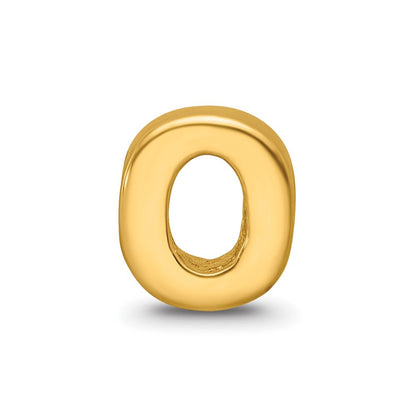 Sterling Silver Gold-plated Reflections Letter O Bead