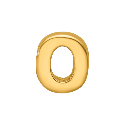 Sterling Silver Gold-plated Reflections Letter O Bead