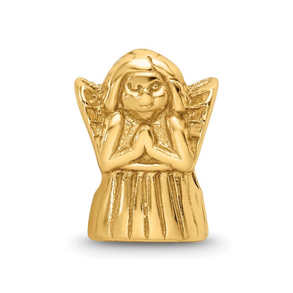 Sterling Silver Gold-plated Reflections Praying Angel Bead
