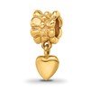 Sterling Silver Gold-plated Reflections Heart Dangle Bead
