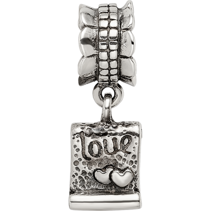 Sterling Silver Reflections Love Note Dangle Bead
