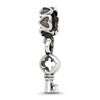 Sterling Silver Reflections Key Dangle with Hearts Bead