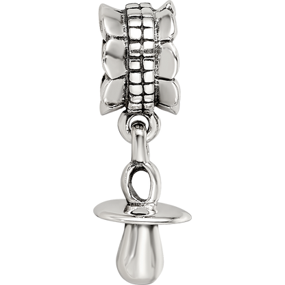 Sterling Silver Reflections Baby Pacifier Dangle Bead