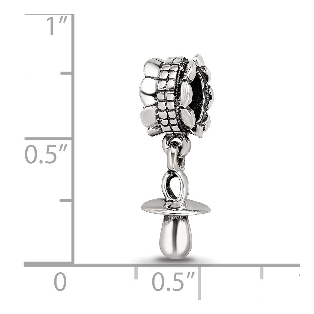Sterling Silver Reflections Baby Pacifier Dangle Bead