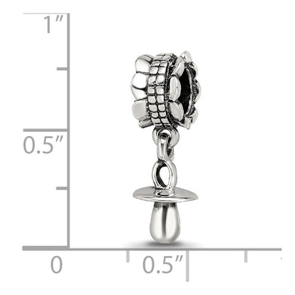 Sterling Silver Reflections Baby Pacifier Dangle Bead