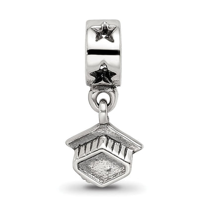 Sterling Silver Reflections Graduation Cap Dangle Bead