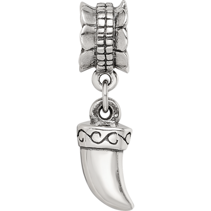 Sterling Silver Reflections Tiger Claw Dangle Bead