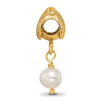 Sterling Silver GP Reflections Shell FW Cultured Pearl Dangle Bead