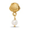 Sterling Silver GP Reflections Shell FW Cultured Pearl Dangle Bead