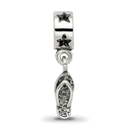Sterling Silver Reflections Flip Flop Dangle Bead