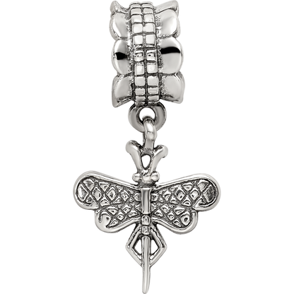 Sterling Silver Reflections Dragonfly Dangle Bead