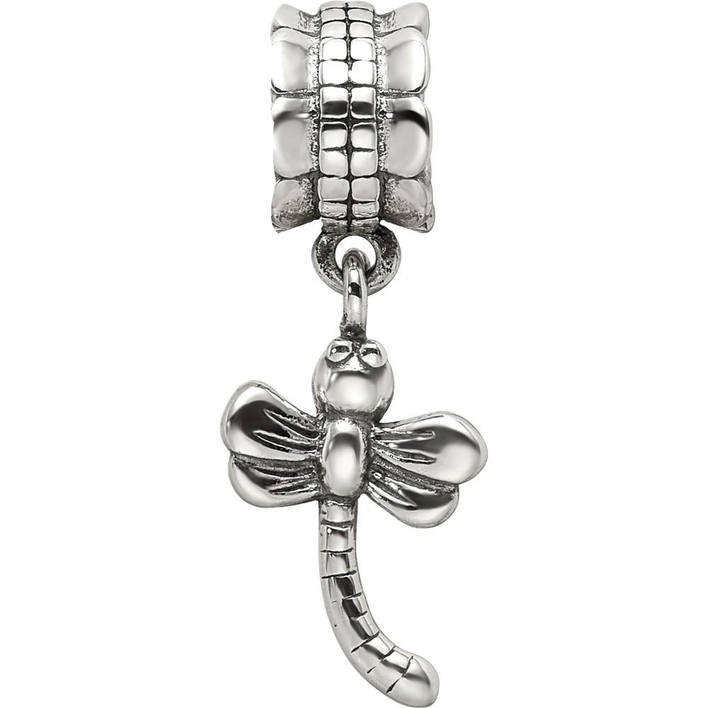 Sterling Silver Reflections Dragonfly Dangle Bead