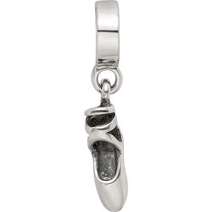 Sterling Silver Reflections Ballet Slipper Dangle Bead