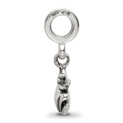 Sterling Silver Reflections Frog Dangle Bead