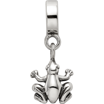 Sterling Silver Reflections Frog Dangle Bead