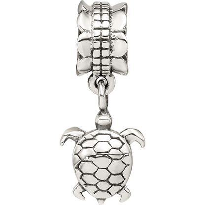Sterling Silver Reflections Turtle Dangle Bead