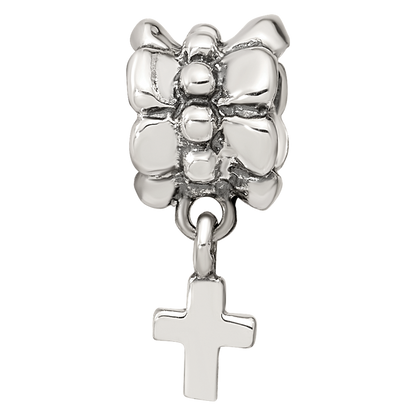 Sterling Silver Reflections Cross Dangle Bead