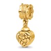 Sterling Silver Reflections Gold-plated Heart Ash Holder Dangle Bead