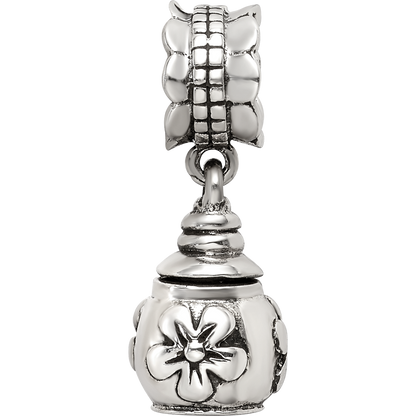 Sterling Silver Reflections Floral Ash Dangle Bead