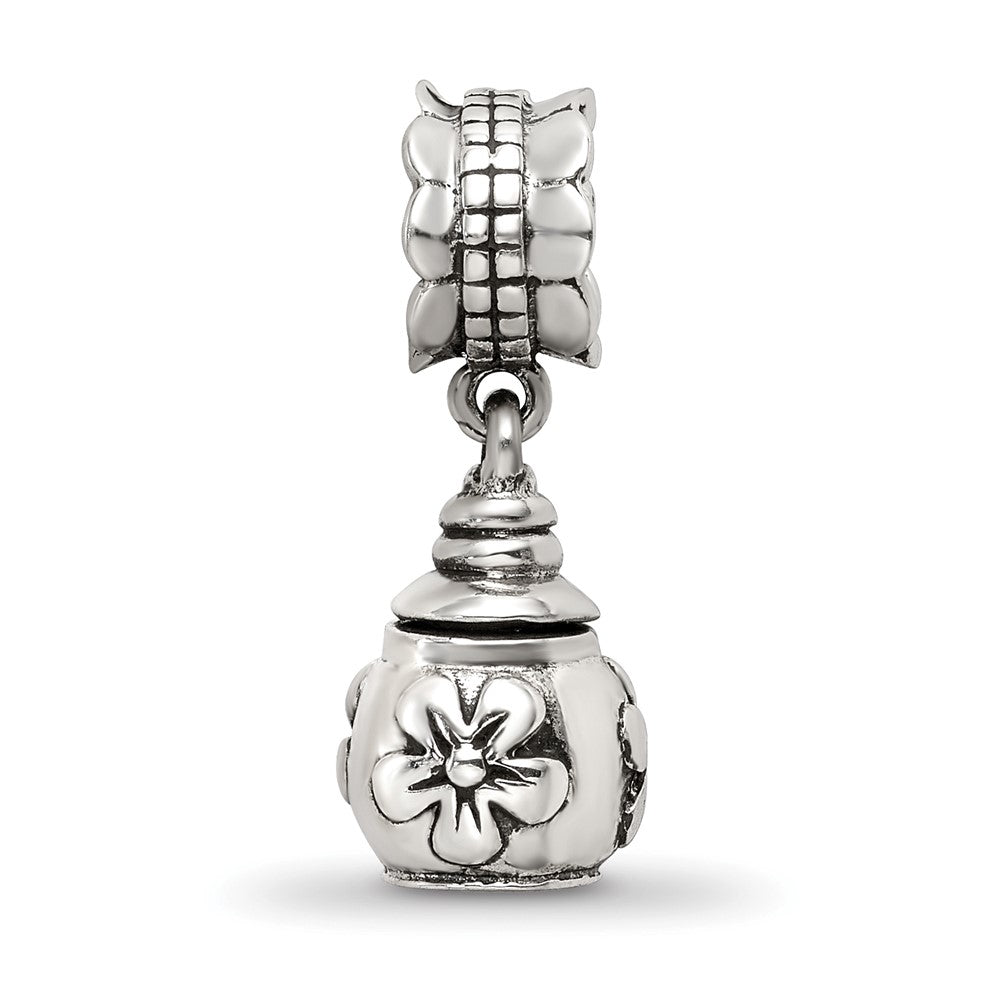 Sterling Silver Reflections Floral Ash Dangle Bead