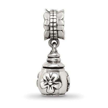 Sterling Silver Reflections Floral Ash Dangle Bead