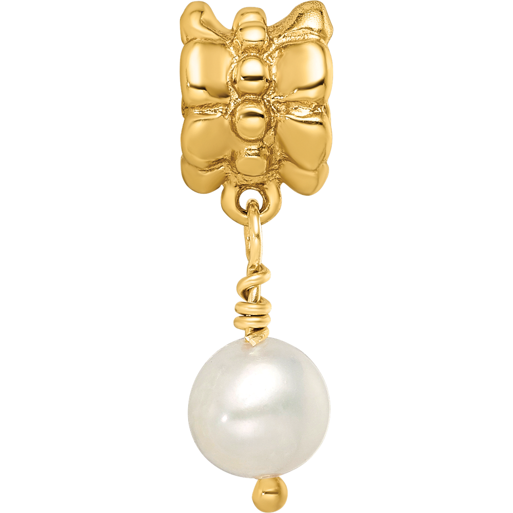 Sterling Silver GP Reflections FW Cultured Pearl Dangle Bead