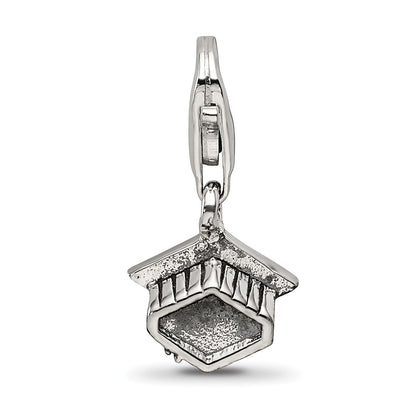 Sterling Silver Reflections Graduation Cap Click-on for Bead