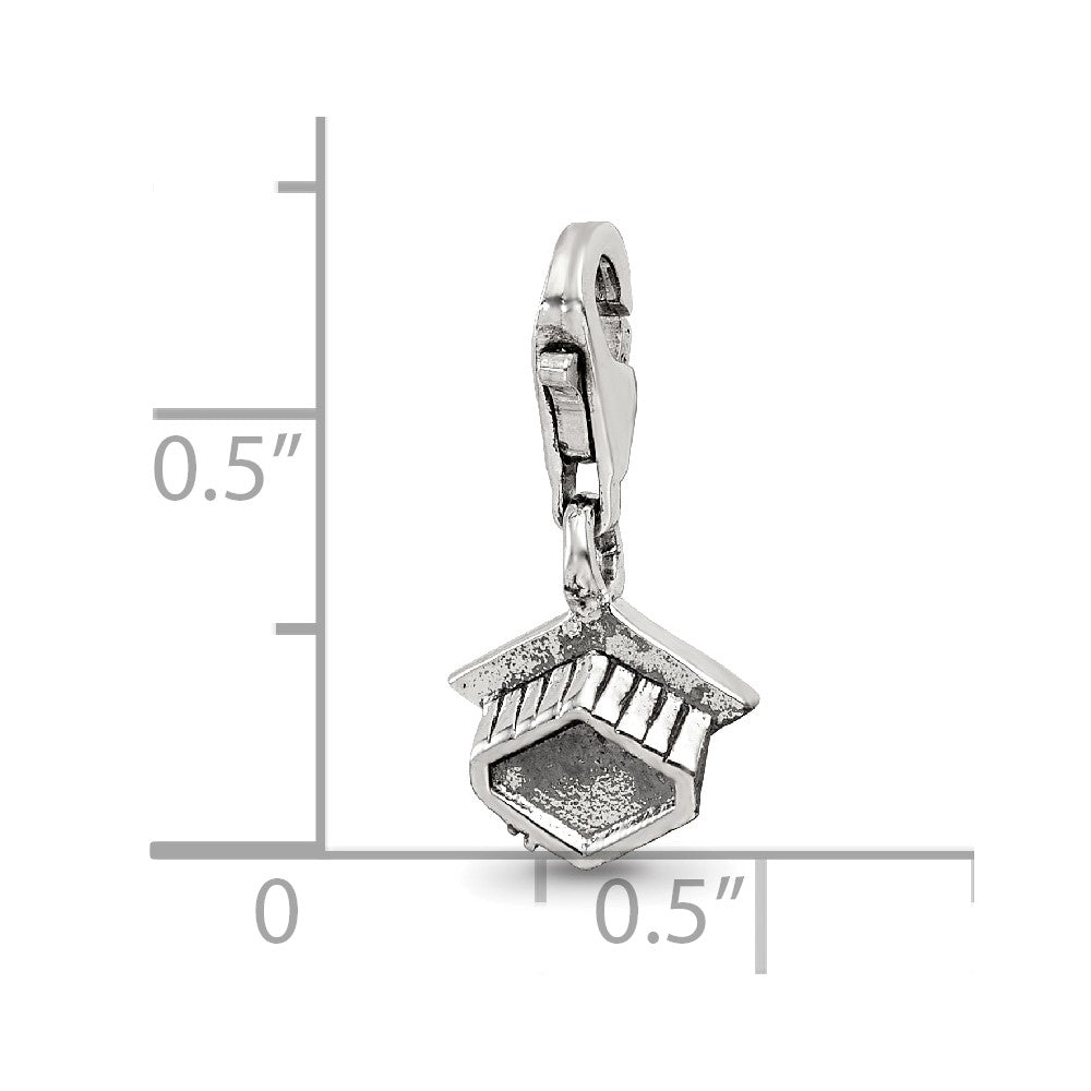 Sterling Silver Reflections Graduation Cap Click-on for Bead