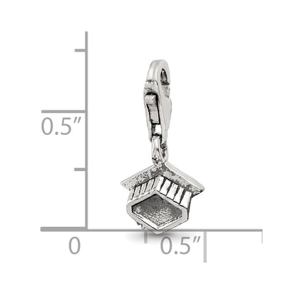 Sterling Silver Reflections Graduation Cap Click-on for Bead
