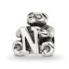 Sterling Silver Reflections Kids Letter N Bead