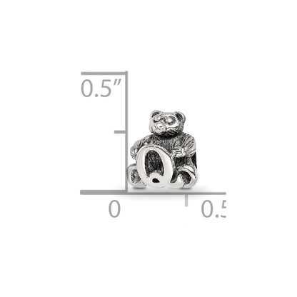 Sterling Silver Reflections Kids Letter Q Bead