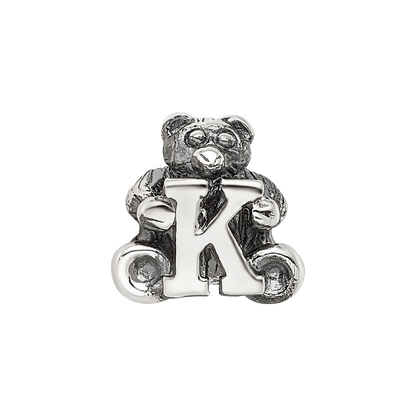 Sterling Silver Reflections Kids Letter K Bead