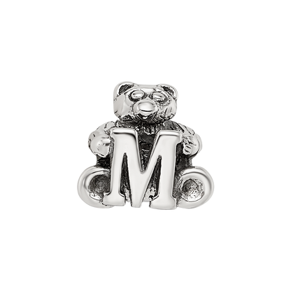 Sterling Silver Reflections Kids Letter M Bead