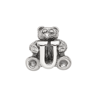 Sterling Silver Reflections Kids Letter U Bead