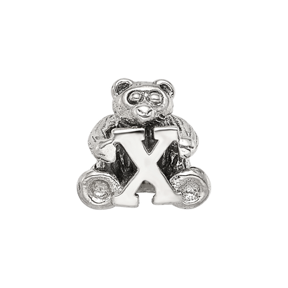 Sterling Silver Reflections Kids Letter X Bead