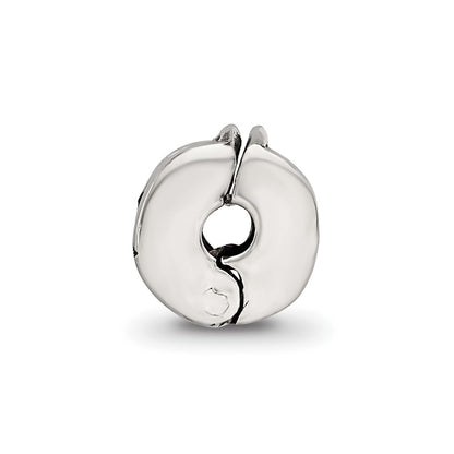 Kids Collection Sterling Silver Reflections Heart Pattern Clip Bead