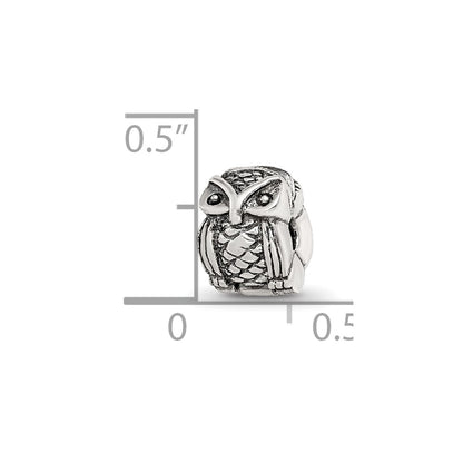 Sterling Silver Reflections Kids Owl Clip Bead