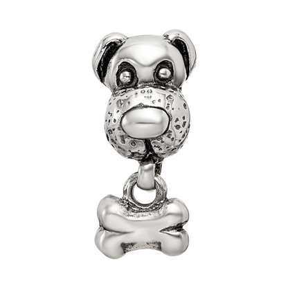 Sterling Silver Reflections Kids Dog & Bone Bead