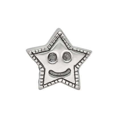 Sterling Silver Reflections Kids Smiley Star Bead